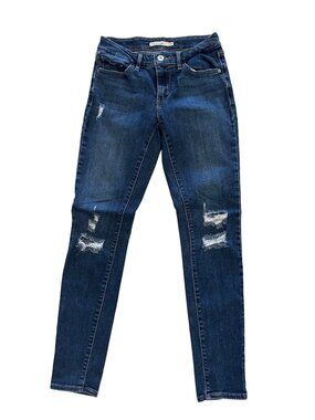 LEVIS 711 Distressed Skinny Jeans Size 26